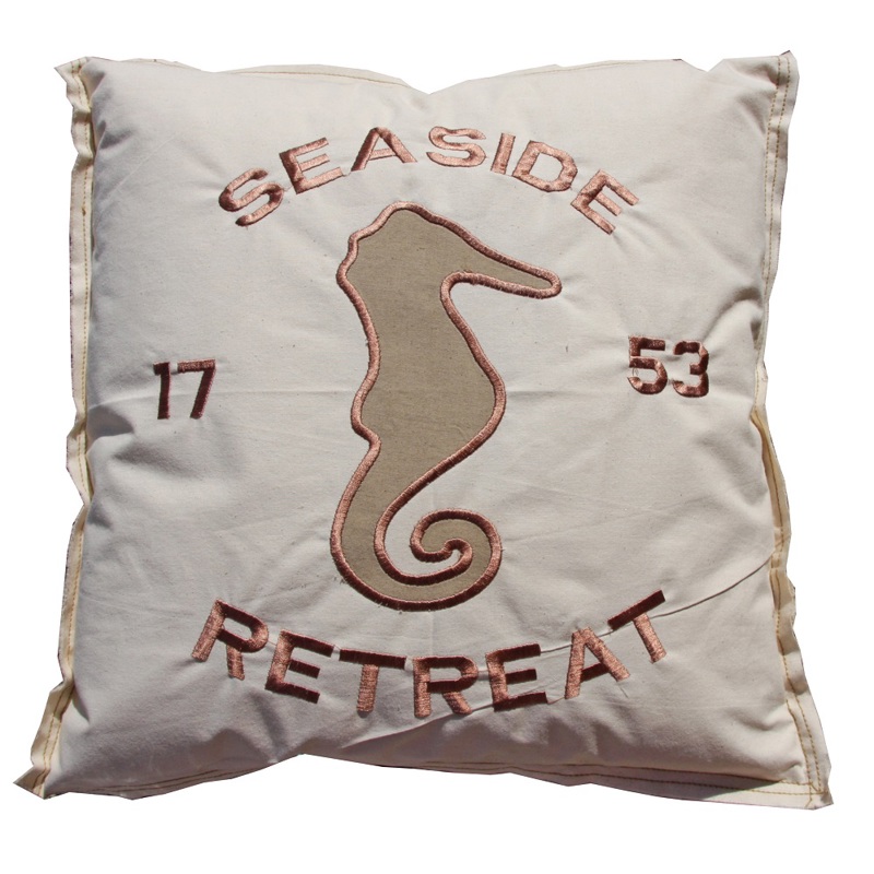 Seahorse Cushion Beige